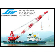 Electrical Hydraulic Floating Salvaging Barge Crane